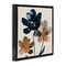 Stupell Industries Abstract Earth Tone Blooms Framed Floater Canvas Wall Art Design by Irena Orlov